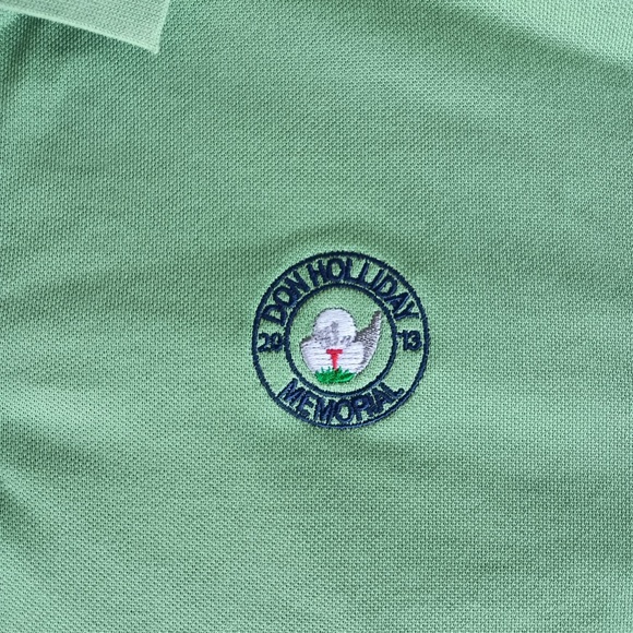 Cutter and Buck Mens Polo Shirt Golf Shirt L Green Button Up Short Sleeve Shirt - Picture 4 of 8